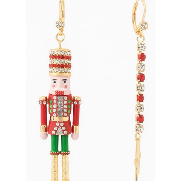 Betsey Johnson Jewelry - New Betsey Johnson Nutcracker Crystal Mismatch Earrings
